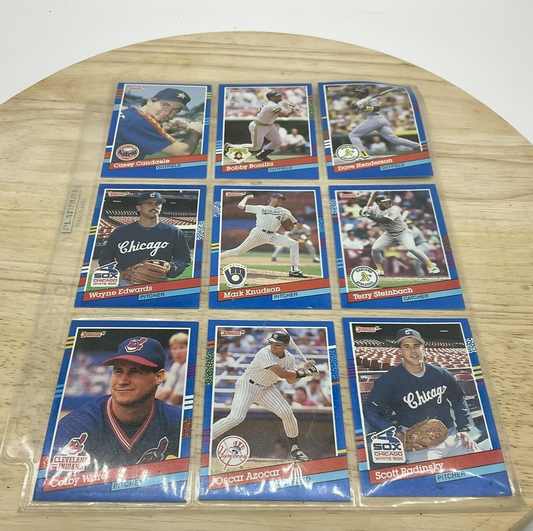 1991 Donruss Baseball 9 Cards Lot Bonilla Henderson Steinbach Minor League